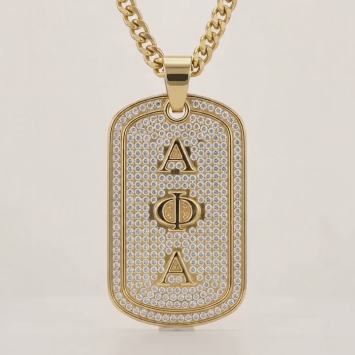 Alpha Phi Alpha Gold Dogtag