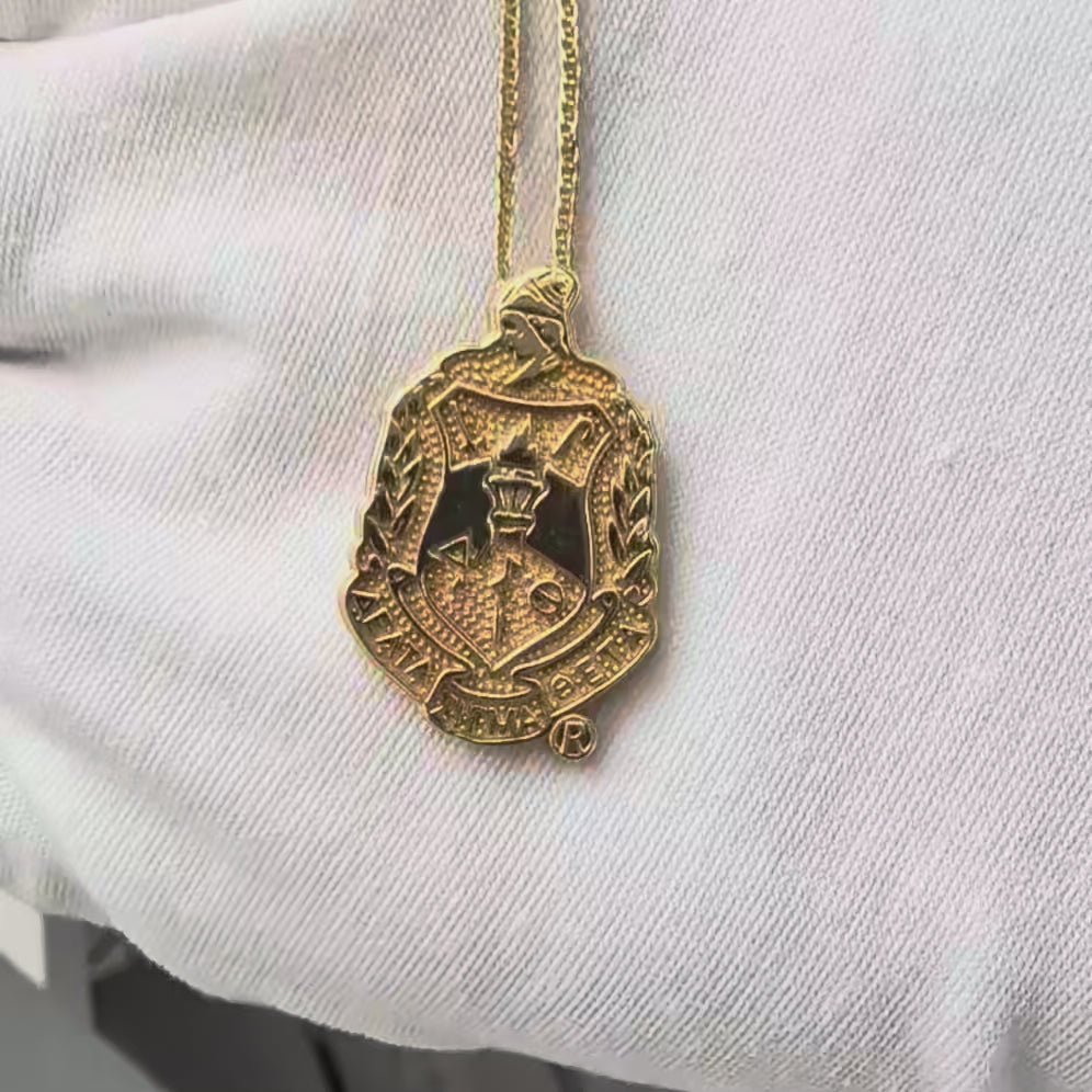 ΔΣΘ Crest Gold Vermeil Pendant (Chain Sold Separately)- Delta Sigma Theta