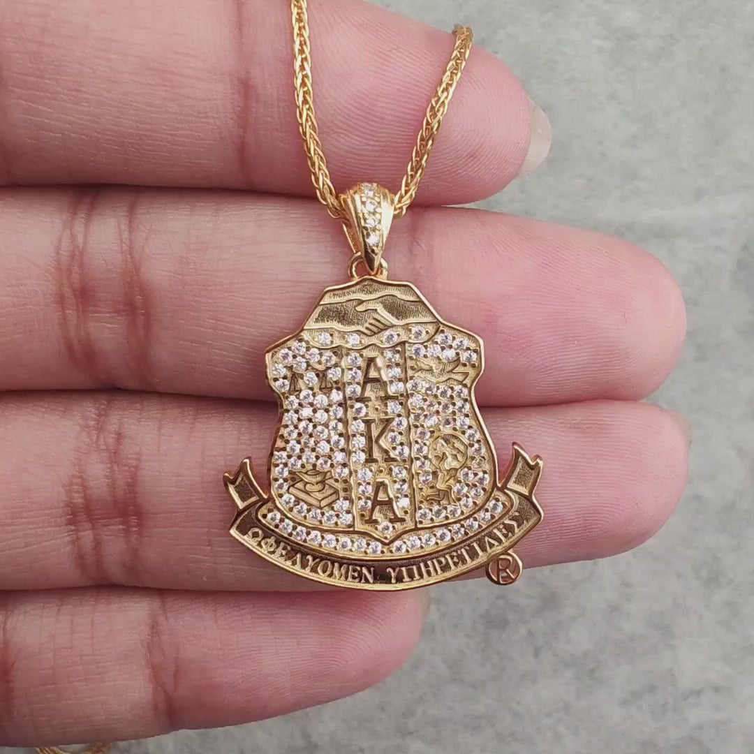 AKA Shield Gold Vermeil Pendant (Chain Sold Separately)