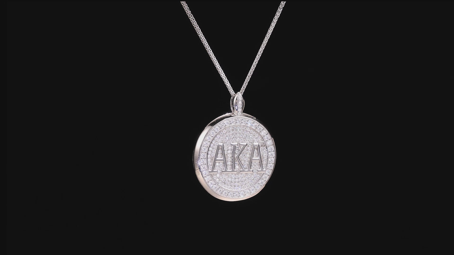 AKA Signature Medallion Sterling Silver Pendant (Chain Sold Separately)