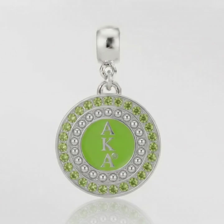 AKA Green Round Charm