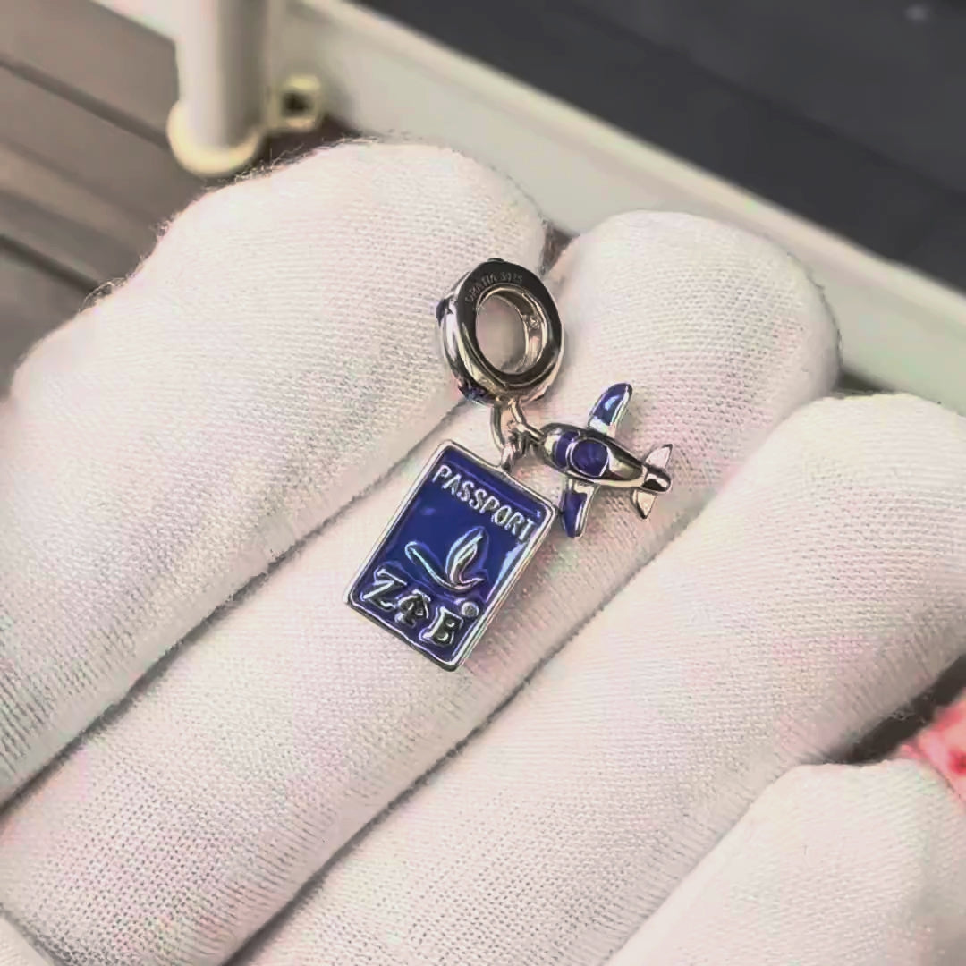 ZPHIB Passport Sterling Silver Charm (Fits Pandora)