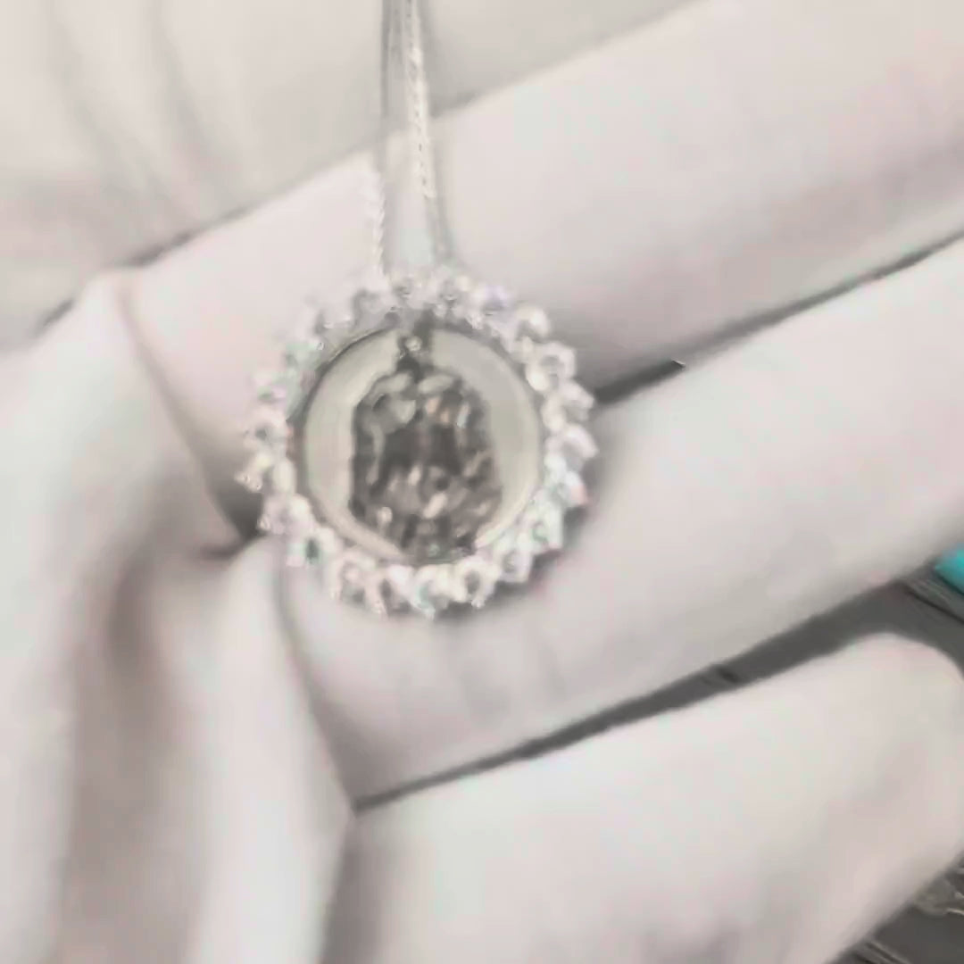Sunburst ΔΣΘ Crest Pendant Sterling Silver (Chain Sold Separately) - Delta Sigma Theta