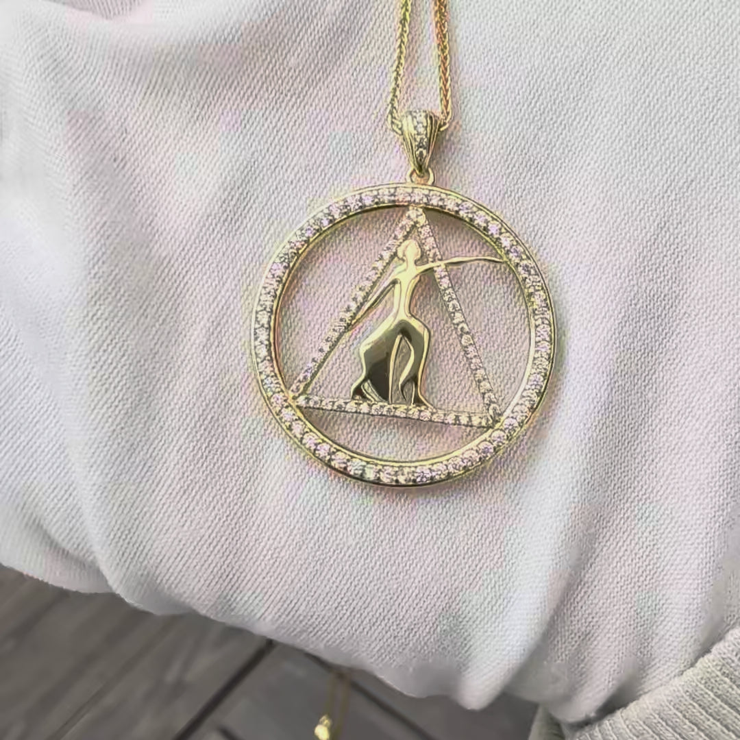 DST Fortitude Gold Vermeil Pendant (Chain Sold Separately)- Delta Sigma Theta