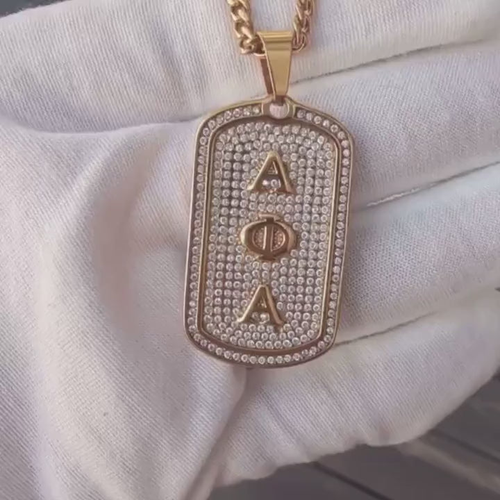 Alpha Phi Alpha Gold Dogtag