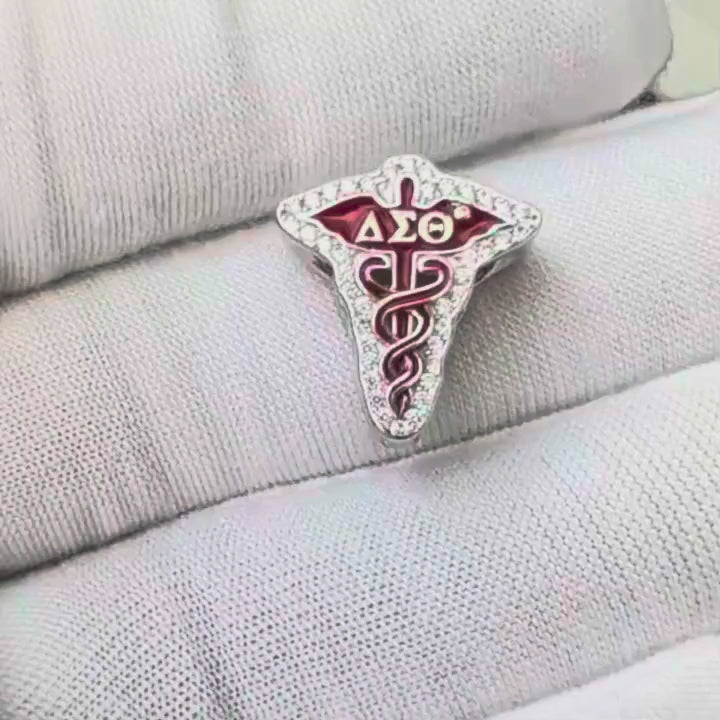 ΔΣΘ Caduceus Sterling Silver Charm (Fits Pandora) -  Delta Sigma Theta