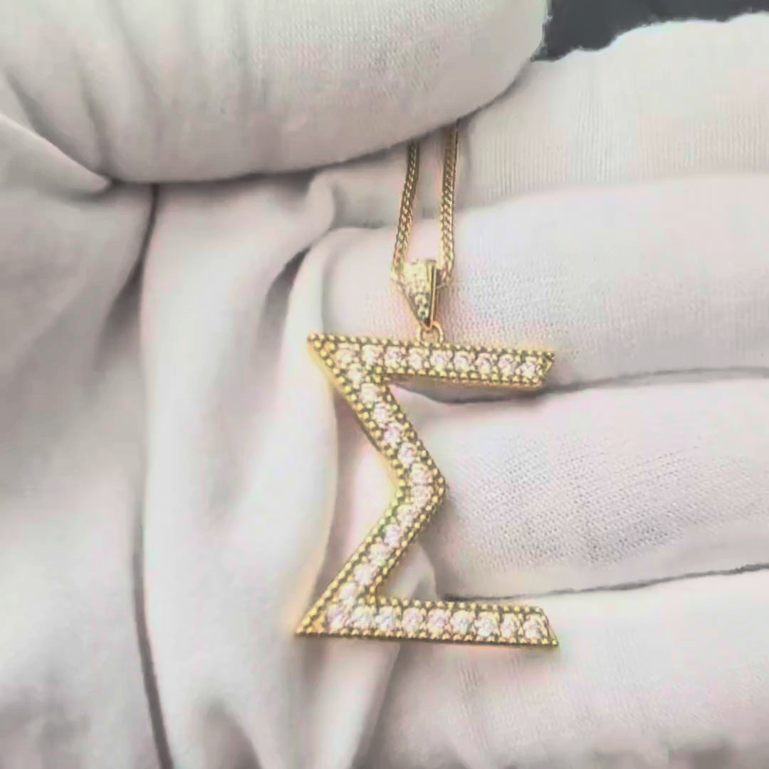 SGRho "Sigma" Gold Statement Pendant (Chain Sold Separately)