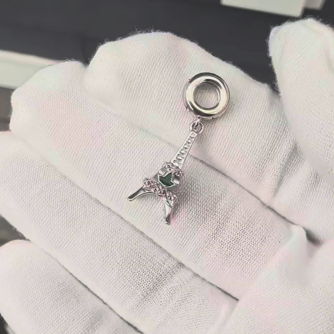 AKA Eiffel Tower Sterling Silver Dangle Charm (Fits Pandora)