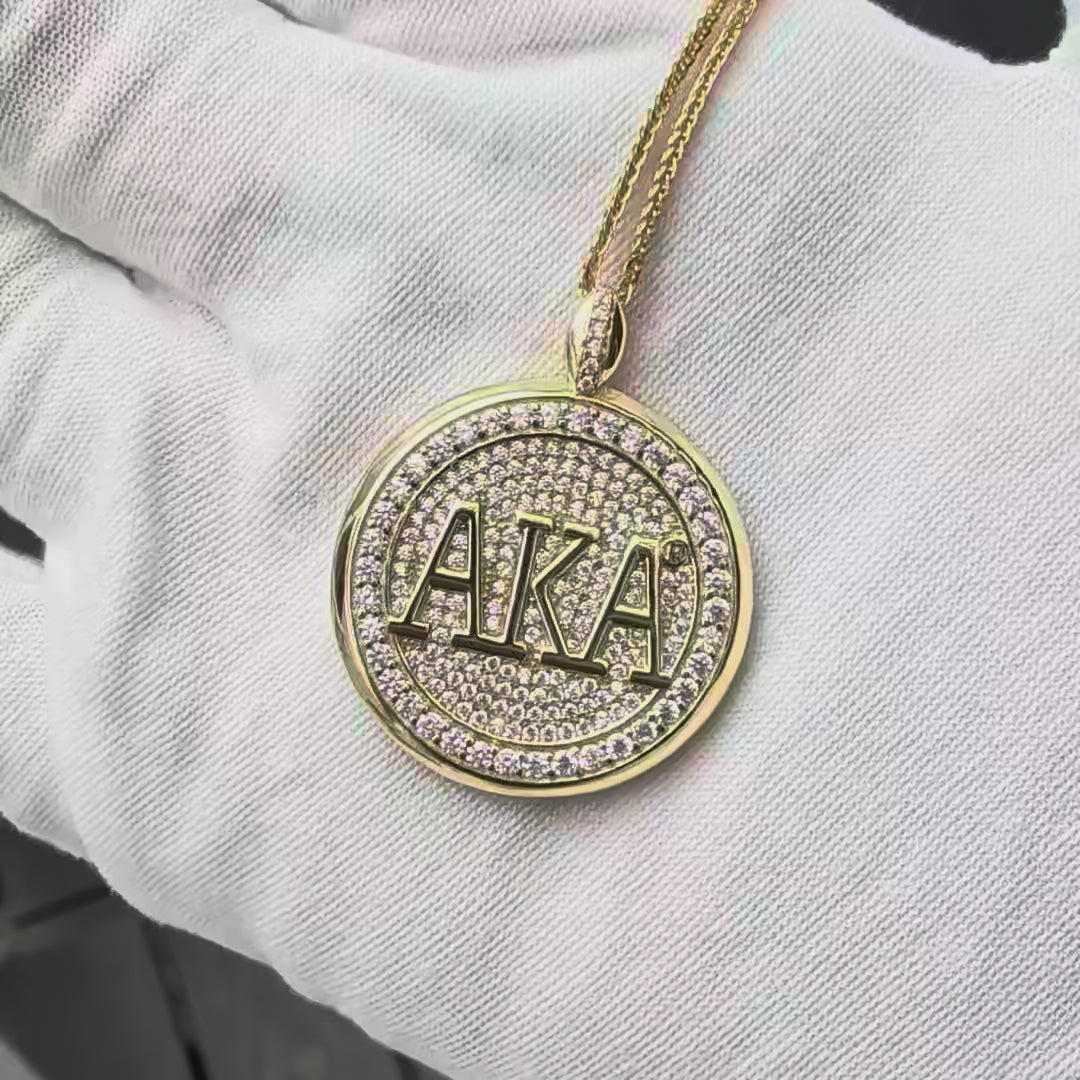 AKA Signature Medallion Gold Pendant (Chain Sold Separately)