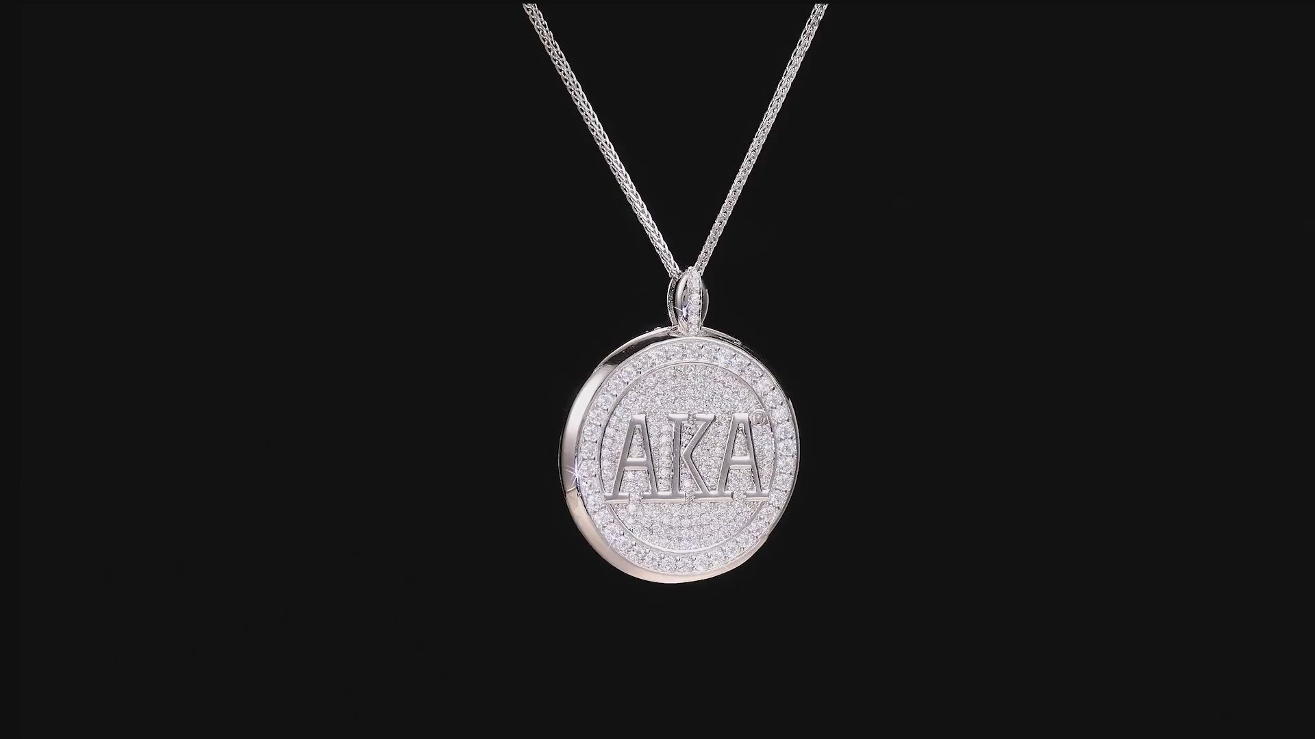 AKA Signature Medallion Sterling Silver Pendant (Chain Sold Separately) compressed video 1