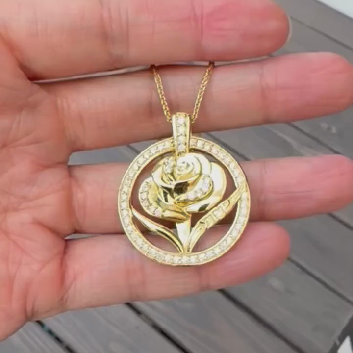 SGRho Yellow Rose Pendant (Chain Sold Separately) compressed video 1