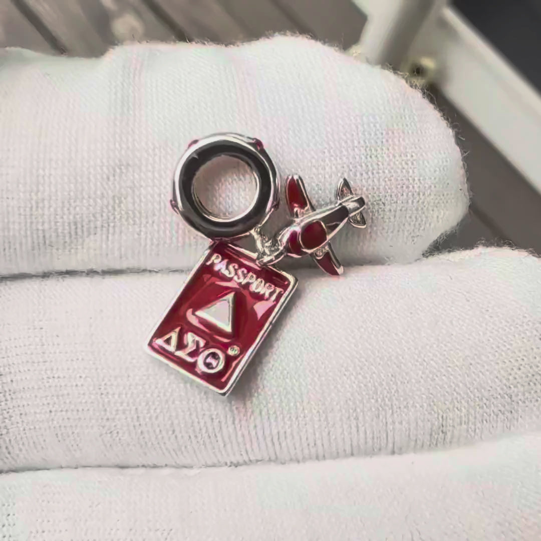 DST Sterling Silver Passport Charm - Delta Sigma Theta