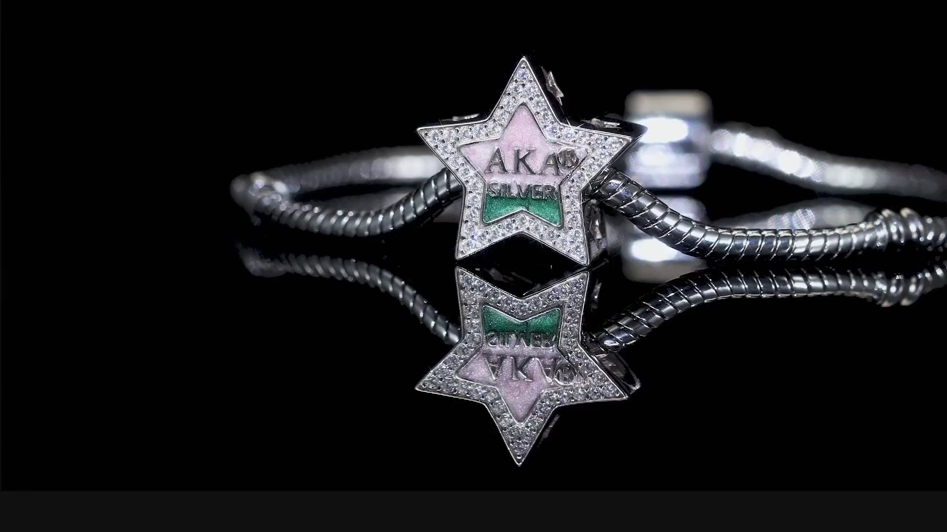 AKA Silver Star Statement Charm (Fits Pandora) compressed video 1