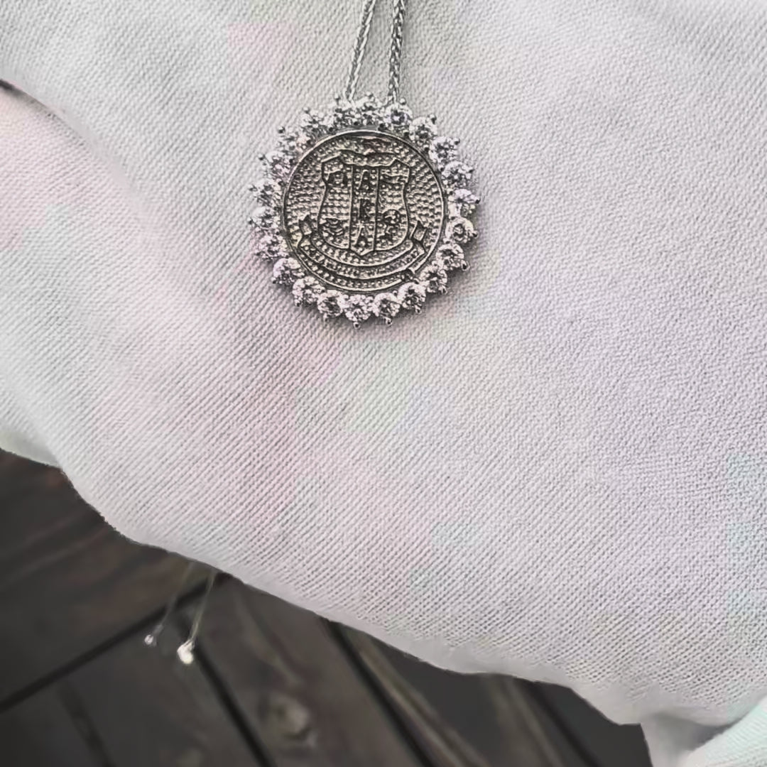 Sunburst AKA Shield Pendant Sterling Silver (Chain Sold Separately)