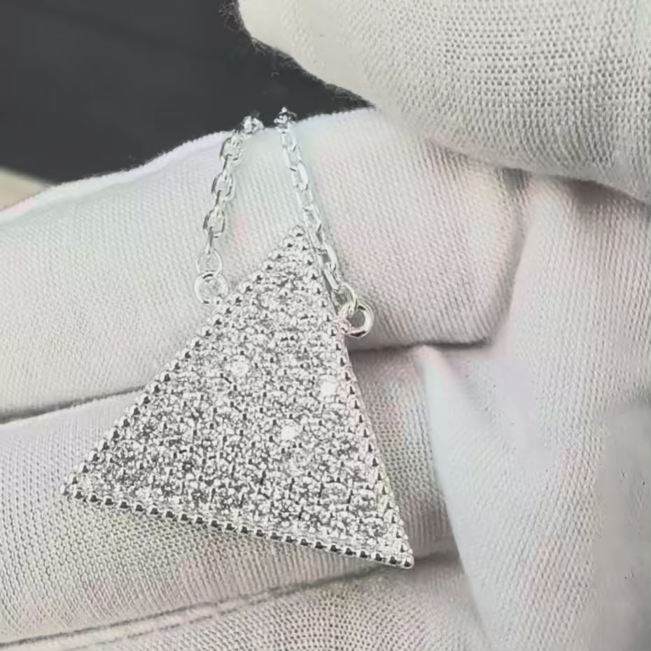 ΔΣΘ Radiant Pave Triangle Necklace -  Delta Sigma Theta