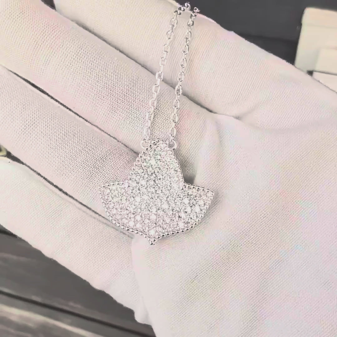 AKA Radiant Ivy Pavé Silver Necklace
