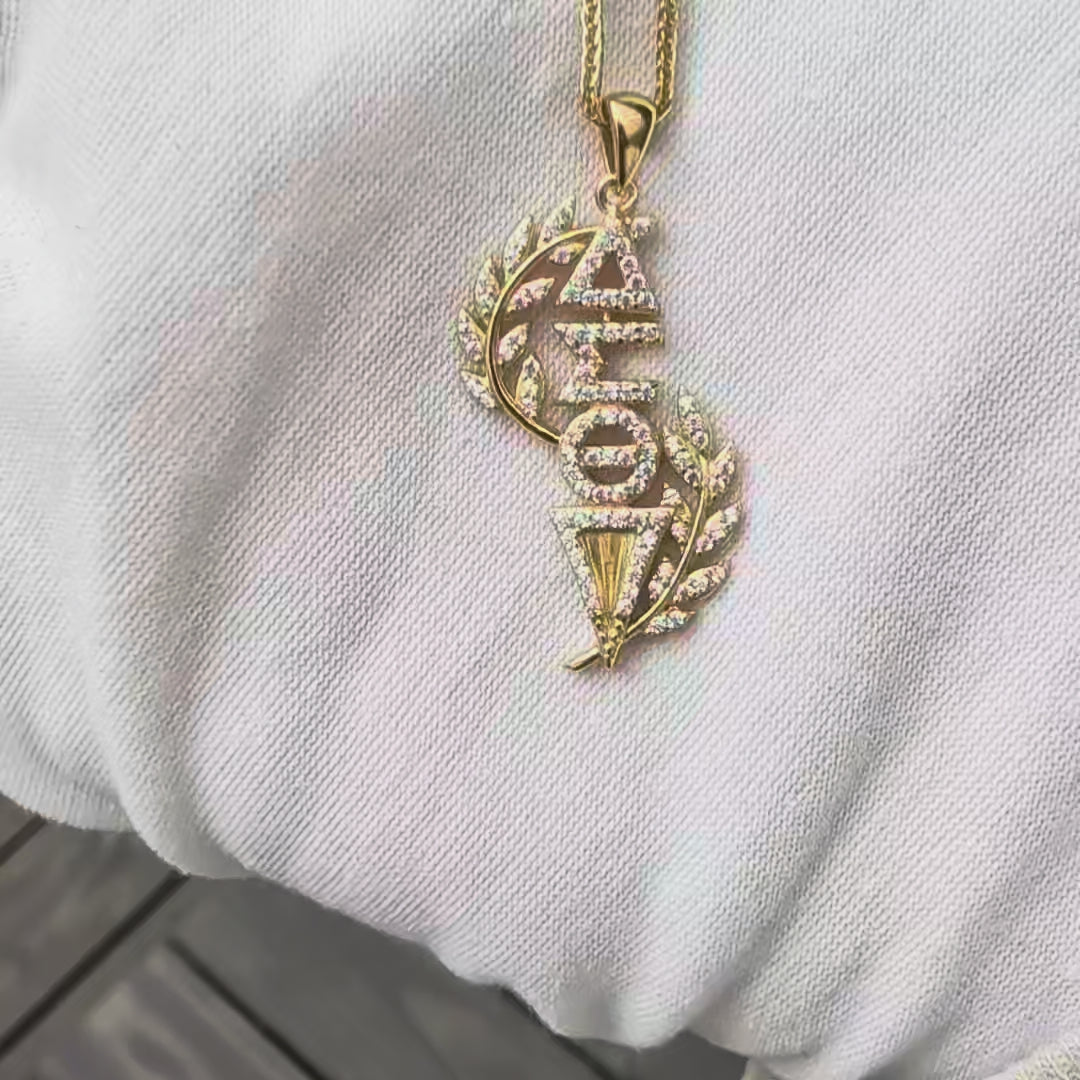 ΔΣΘ Torch of Wisdom Gold Vermeil Pendant (Chain Sold Separately)- Delta Sigma Theta