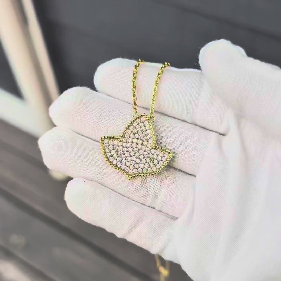 AKA Radiant Ivy Pavé Gold Necklace