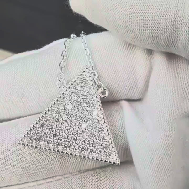 ΔΣΘ Radiant Pave Triangle Necklace -  Delta Sigma Theta