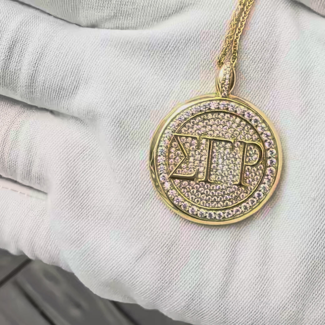 SGRho Signature Medallion Gold Vermeil Pendant (Chain Sold Separately)