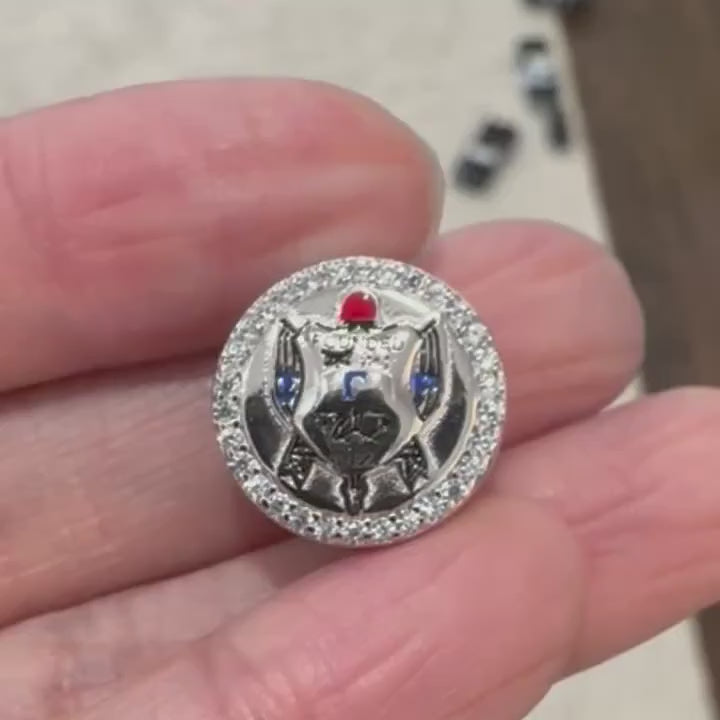 SGRHO Shield Sterling Silver Charm (Fits Pandora) compressed video 1