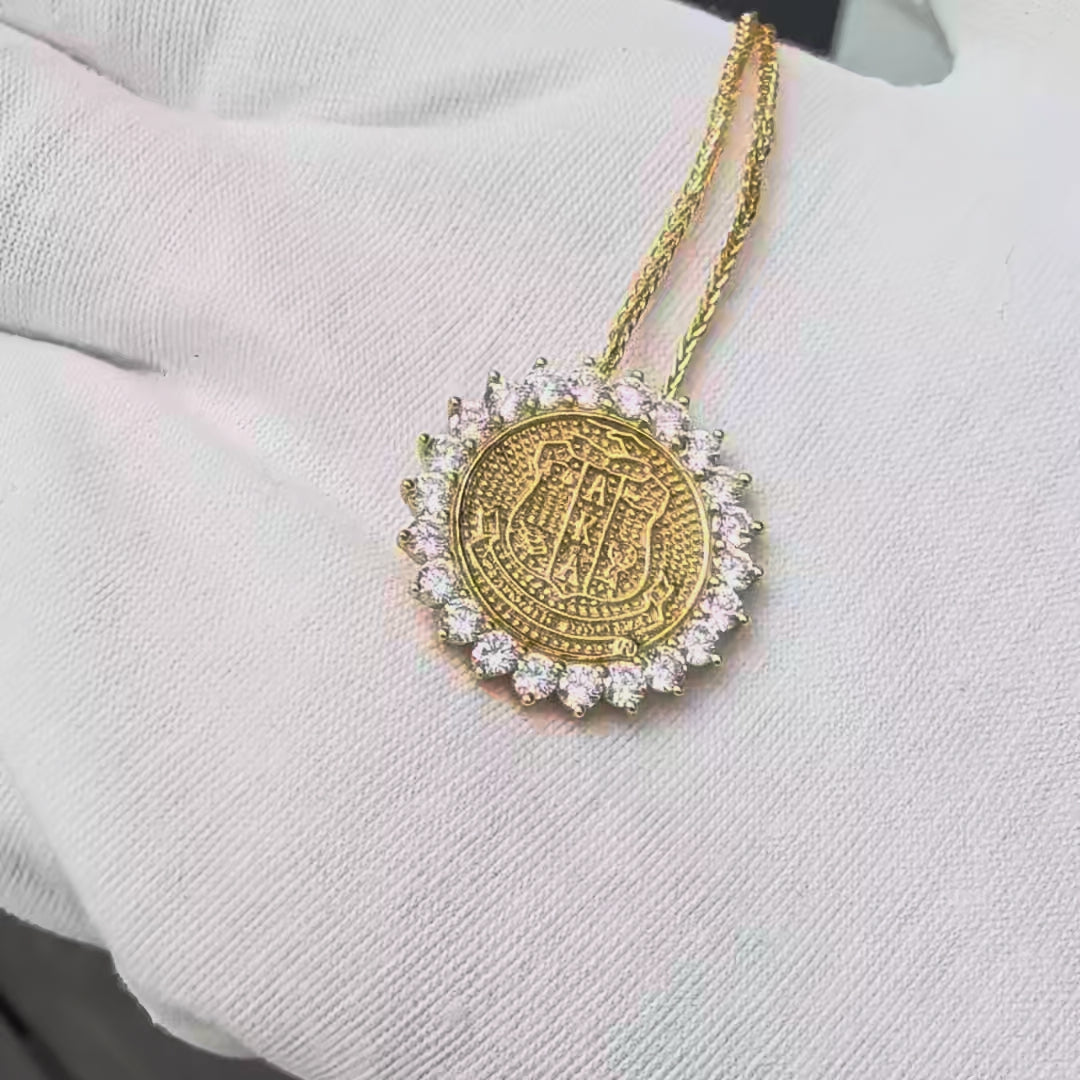 Sunburst AKA Shield Pendant Gold Vermeil (Chain Sold Separately)