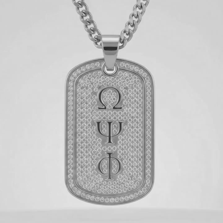 Omega Psi Phi Silver Dogtag