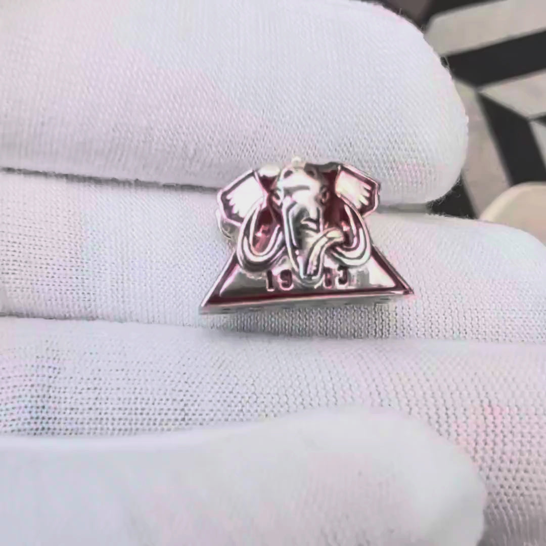 Elephant Sterling Silver Charm - Delta Sigma Theta (Fits Pandora)