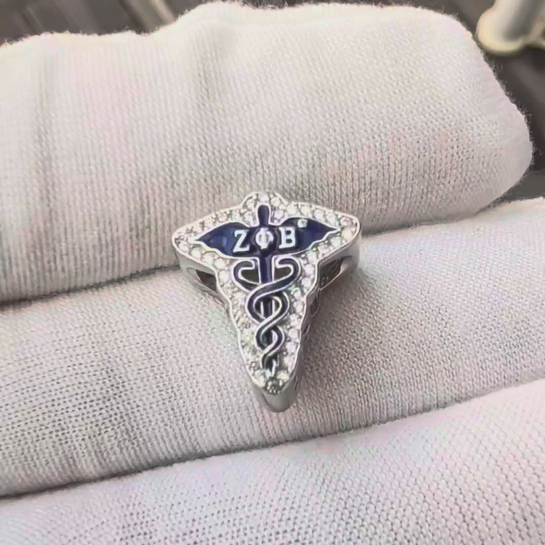 ZPHIB Caduceus Sterling Silver Charm (Fits Pandora)