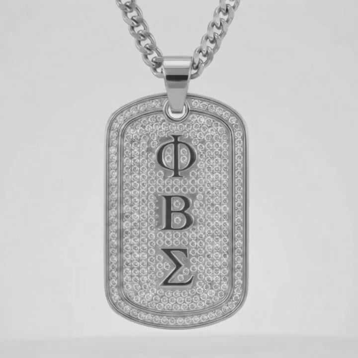 Phi Beta Sigma Silver Dogtag