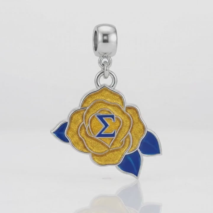 SGRHO Yellow Rose Charm