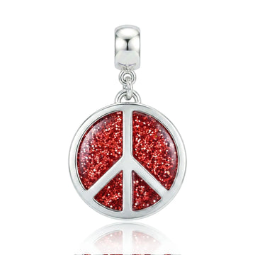 Red Peace Sign