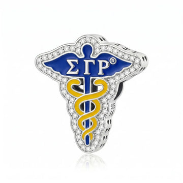 SGRHO Caduceus Sterling Silver Charm (Fits Pandora)