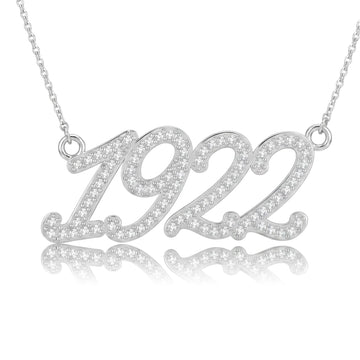 1922 Pavé Script Necklace
