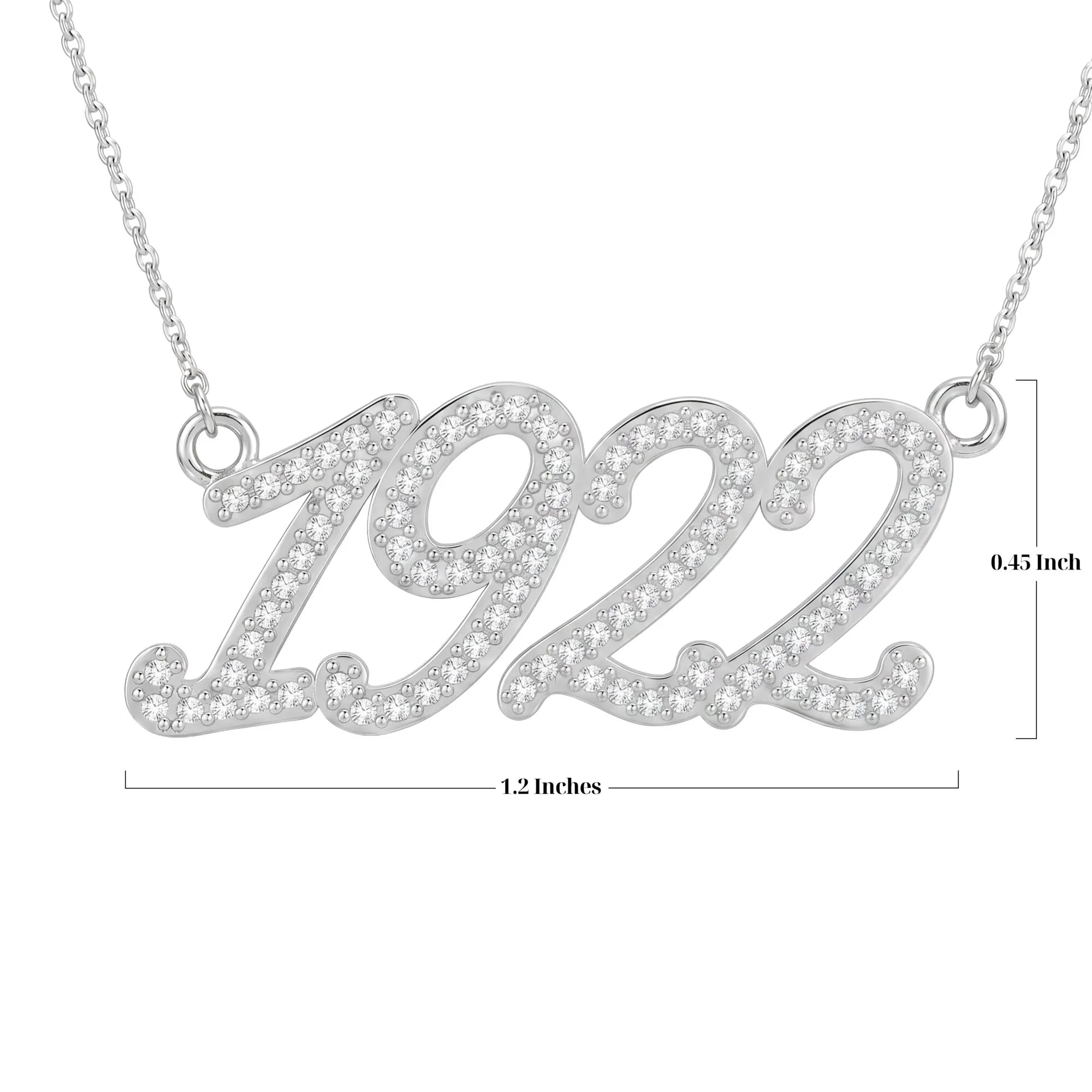 1922 Pavé Script Necklace
