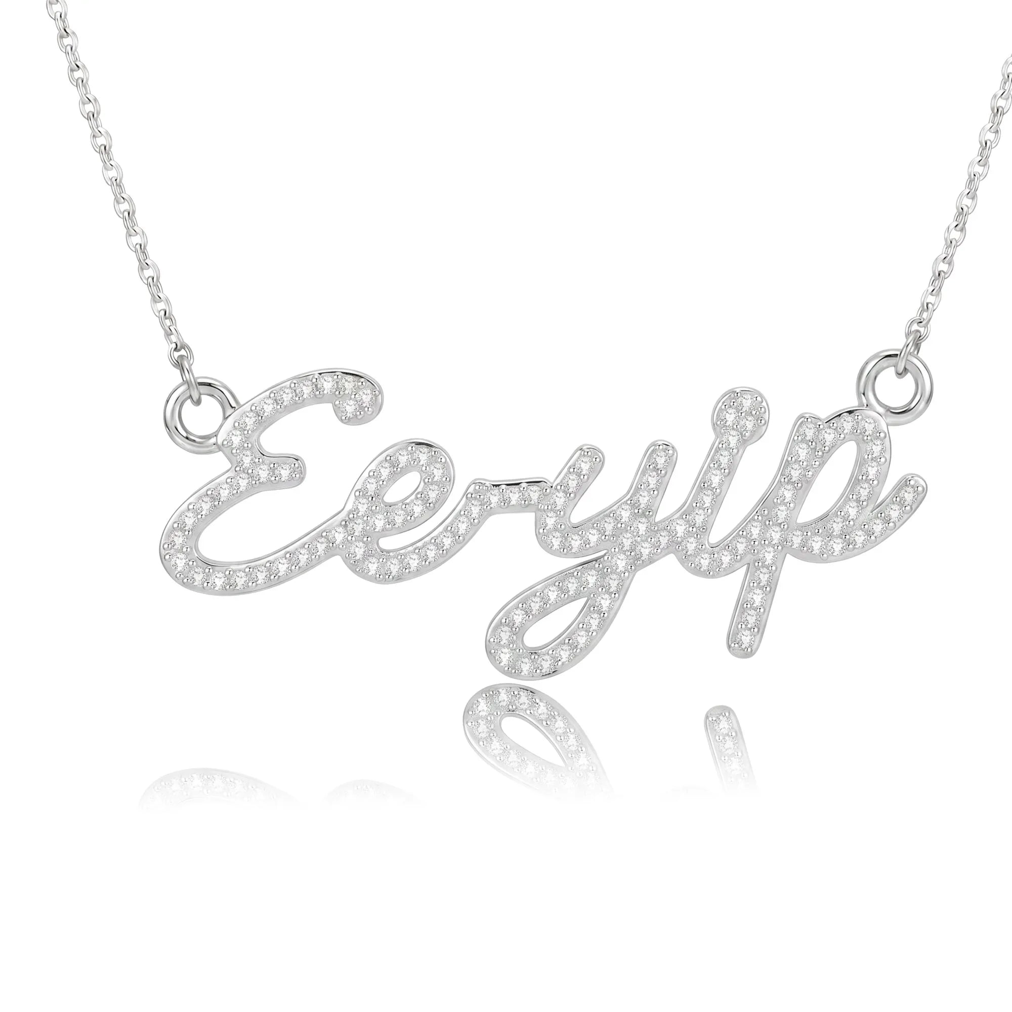 SGRHO Pavé Ee-yip Script Necklace