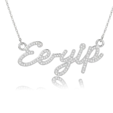 SGRHO Pavé Ee-yip Script Necklace