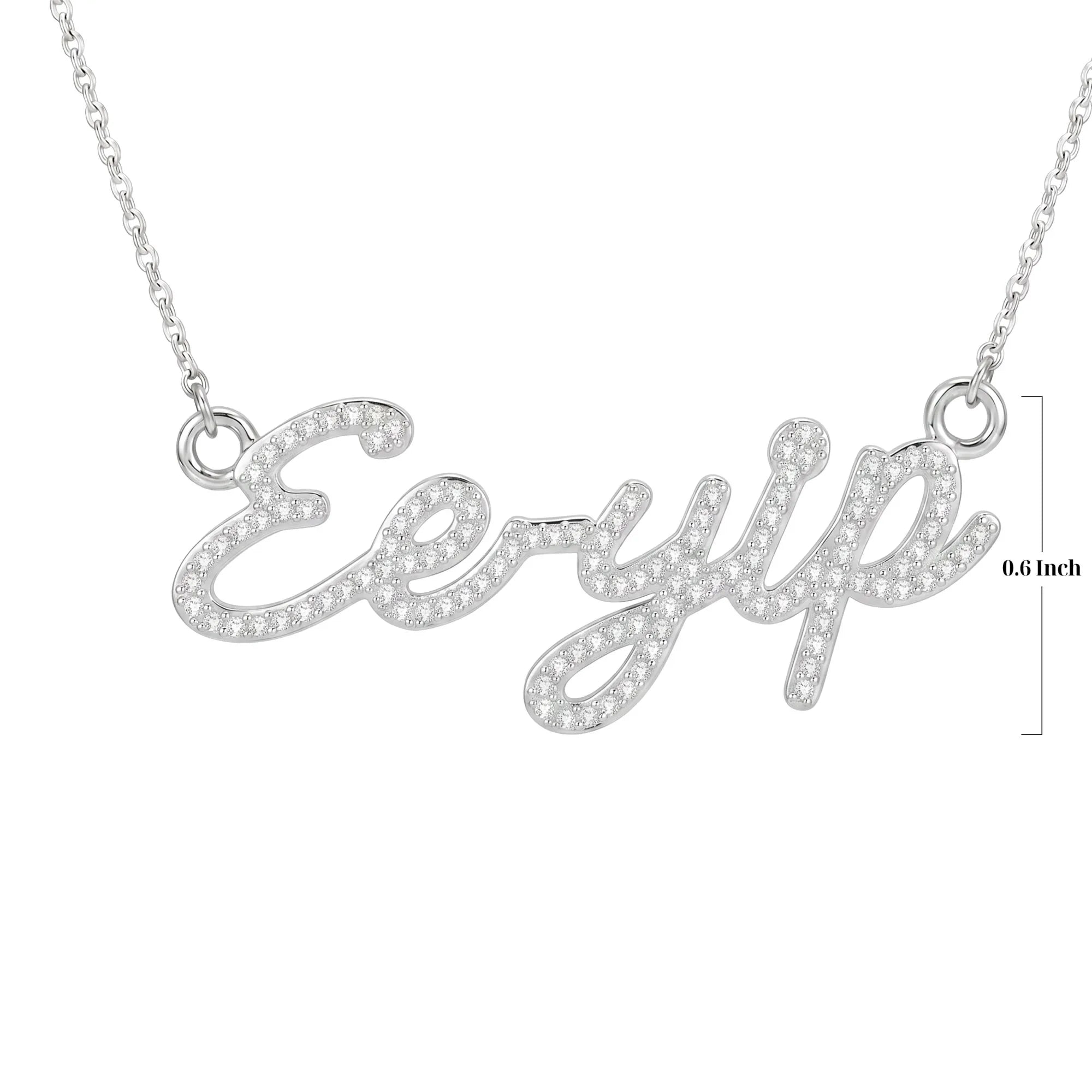 SGRHO Pavé Ee-yip Script Necklace