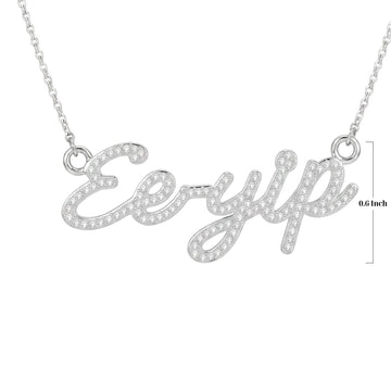SGRHO Pavé Ee-yip Script Necklace