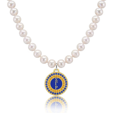 SGRHO Round Charm Pearl Necklace