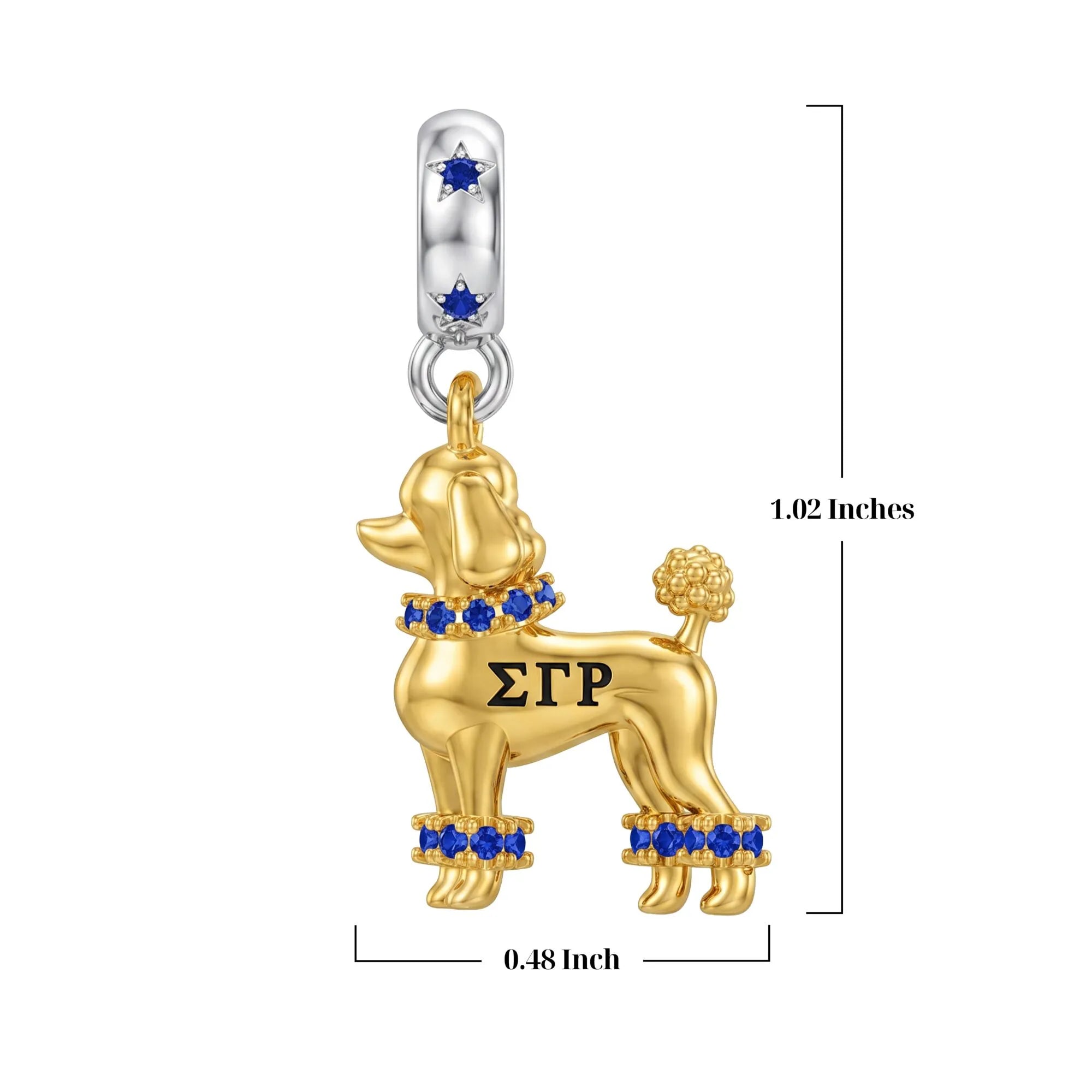 SGRHO Gold Vermeil Poodle Charm (Fits Pandora)