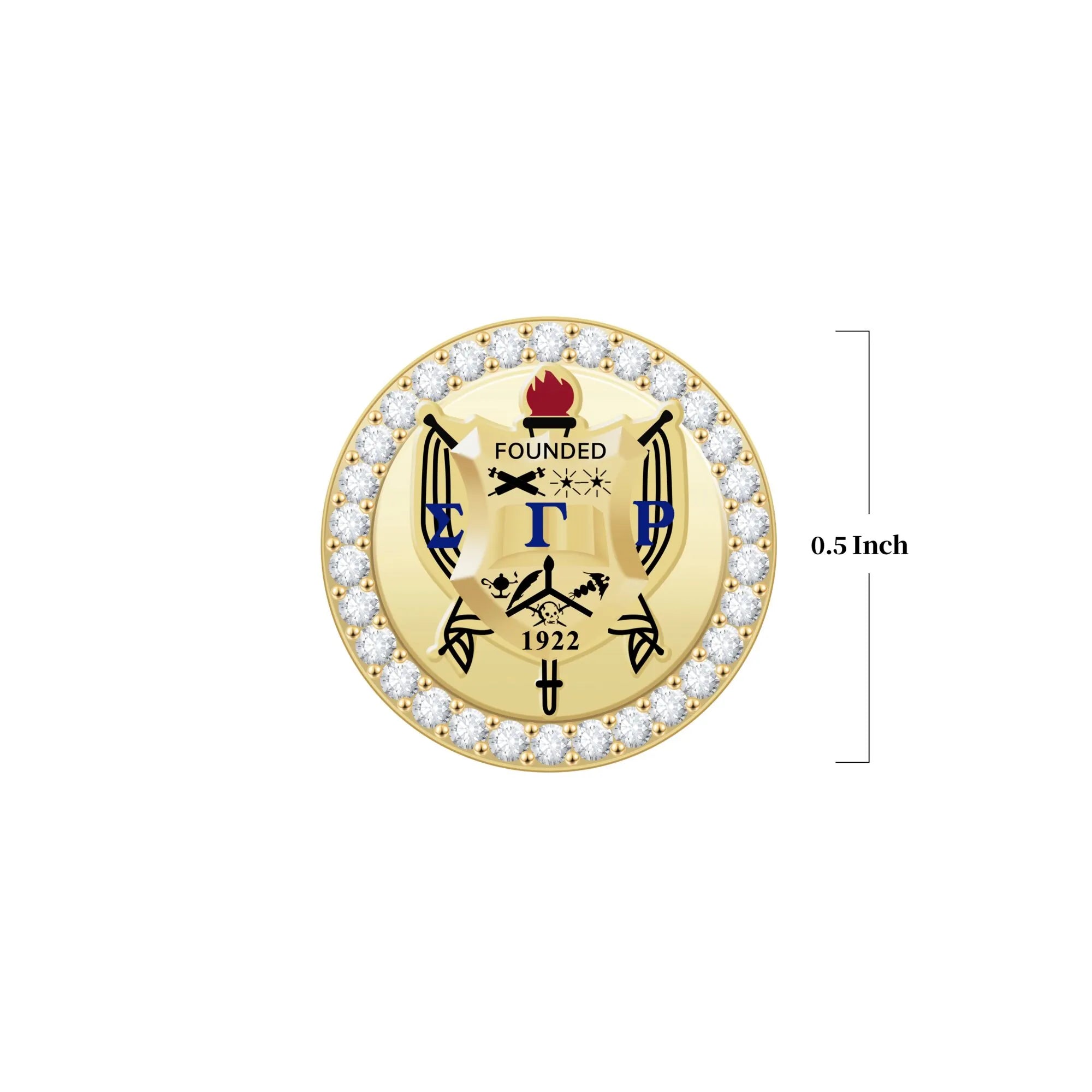 SGRHO Shield Gold Vermeil Charm (Fits Pandora)