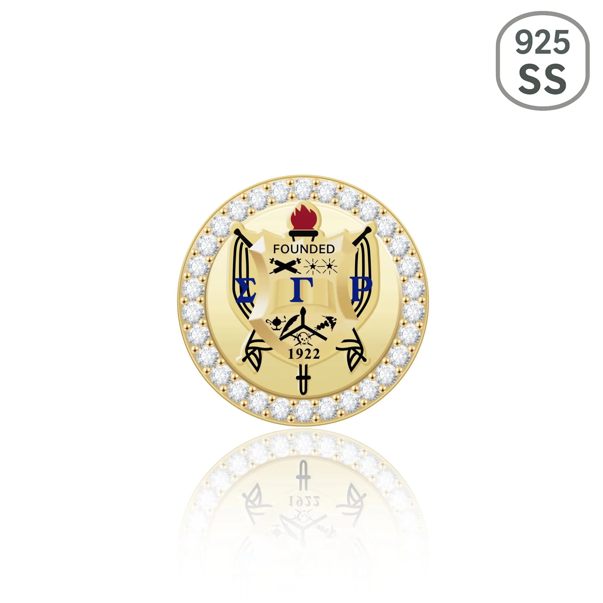 SGRHO Shield Gold Vermeil Charm (Fits Pandora)