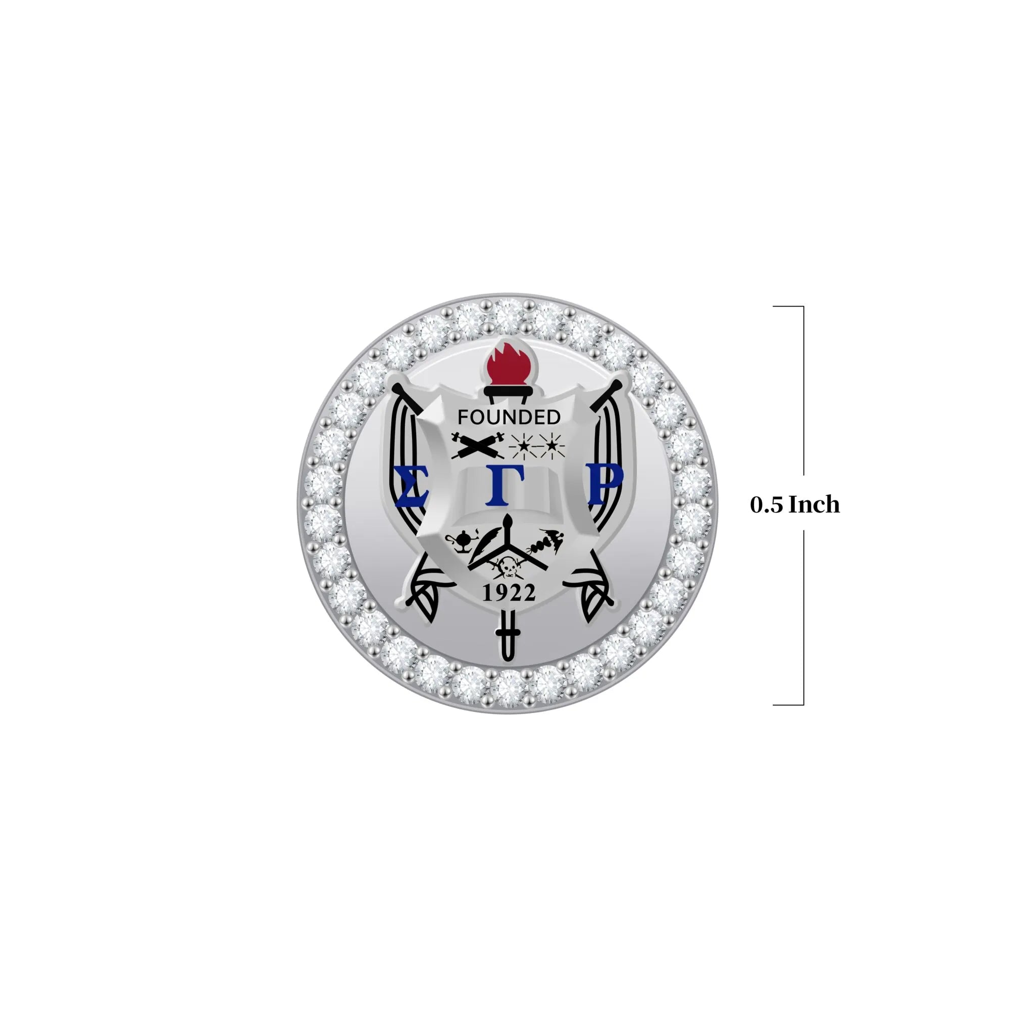 SGRHO Shield Sterling Silver Charm (Fits Pandora)