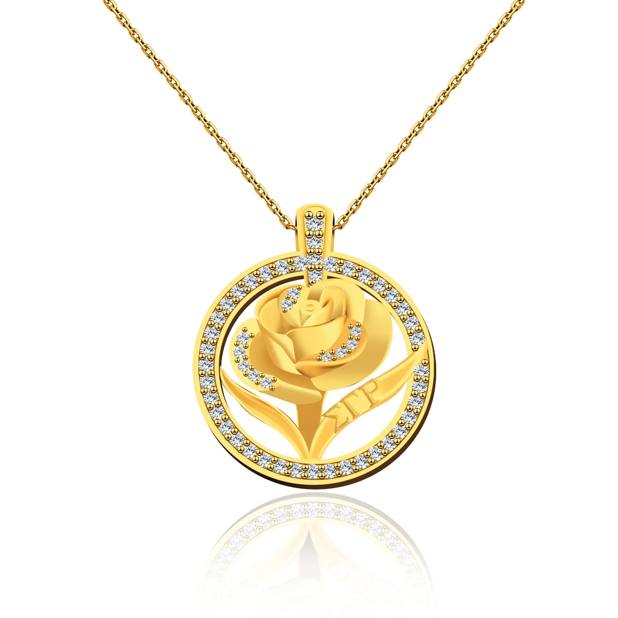 SGRho Yellow Rose Pendant (Chain Sold Separately)