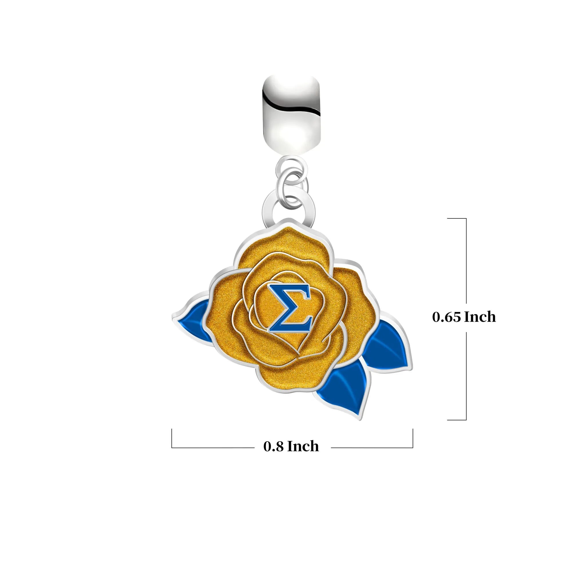 SGRHO Yellow Rose Charm