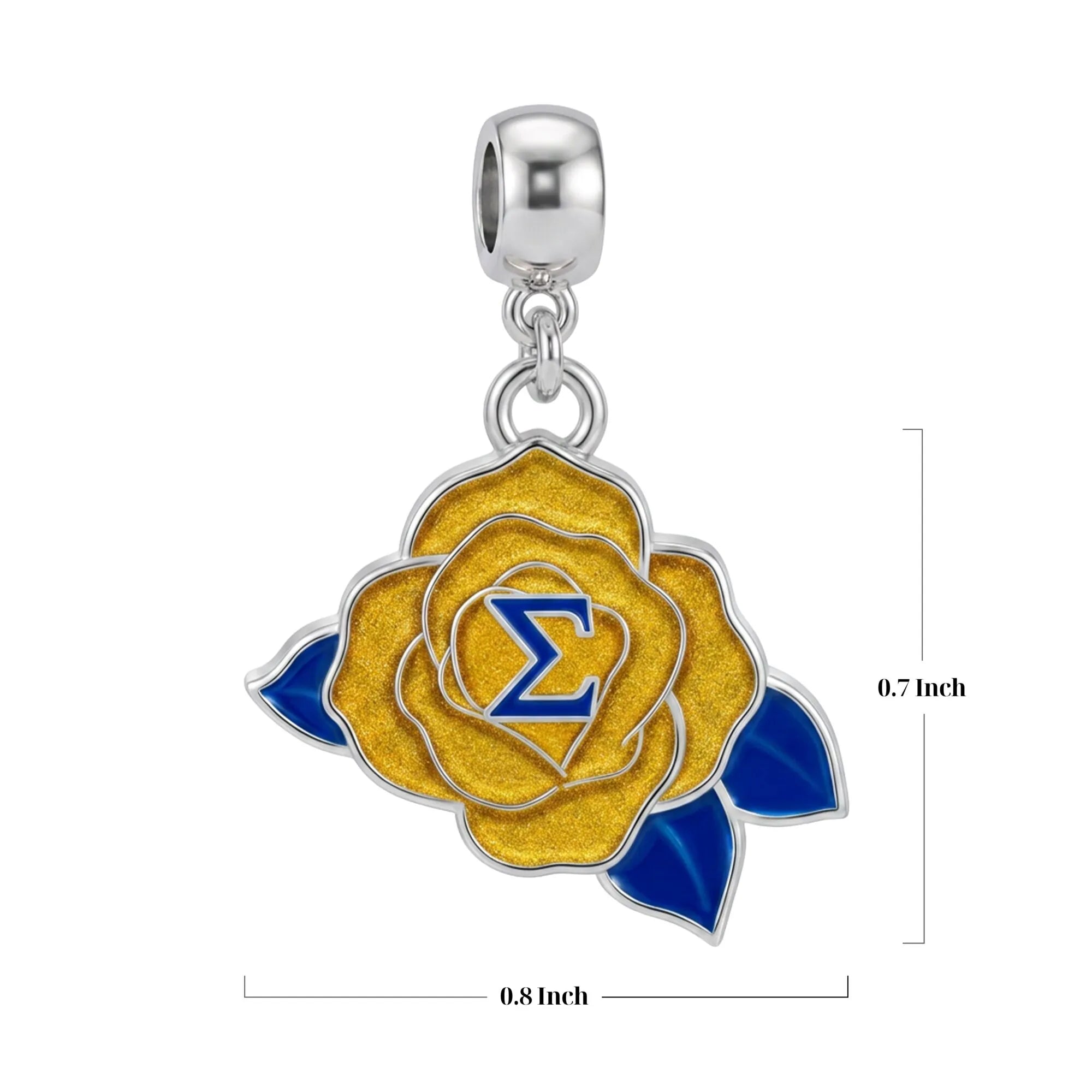 SGRHO Yellow Rose Charm