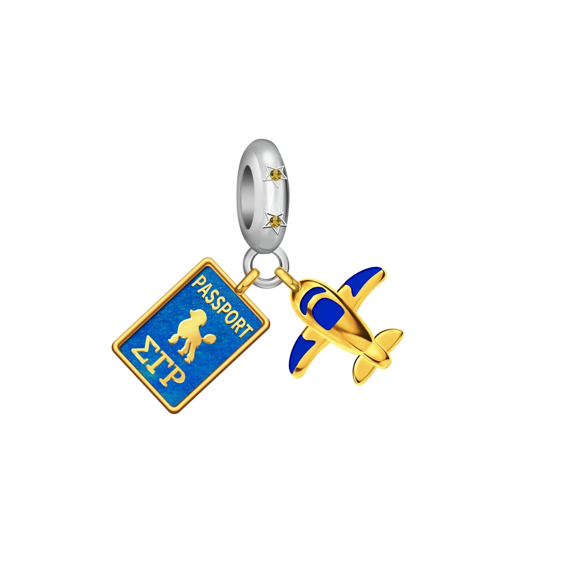 SGRHO Passport Gold Vermeil Charm (Fits Pandora)