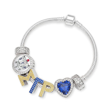 SGRHO Shield & Heart Silver Bracelet