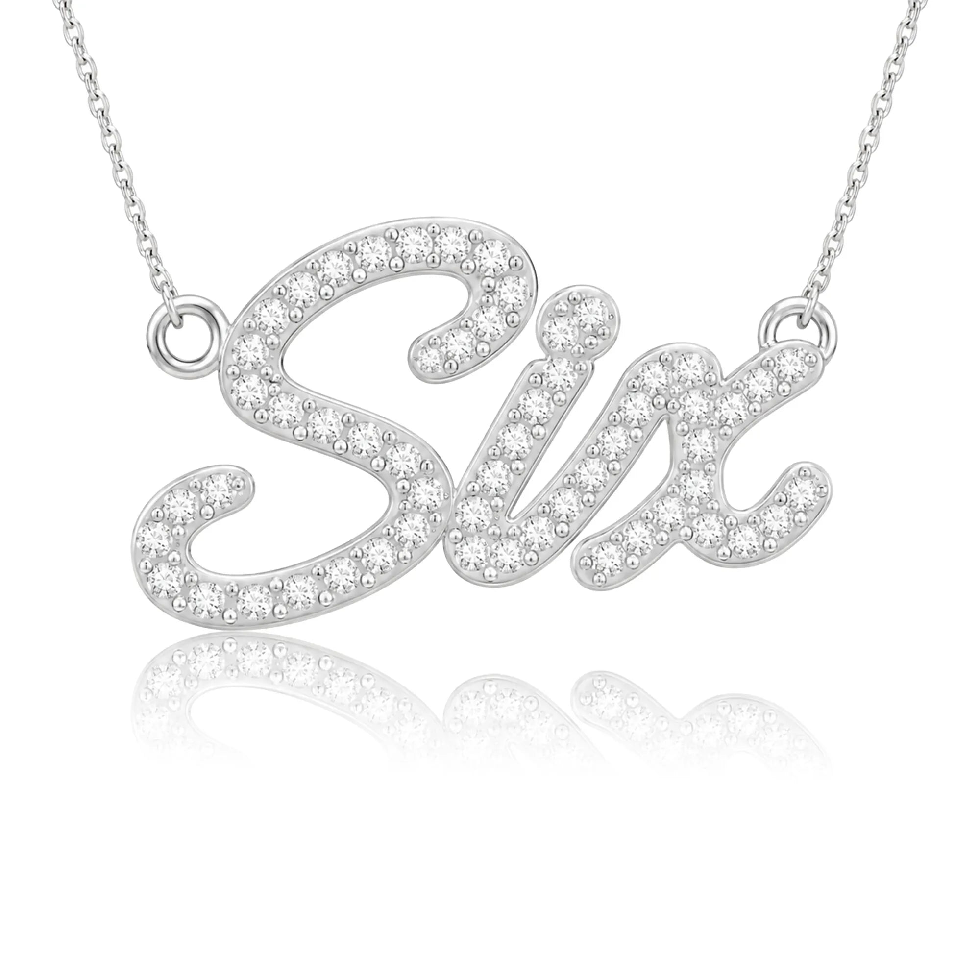Six Pavé Necklace